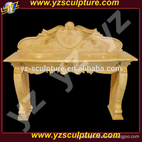 yellow marble pedestal sink for indoor SNK028